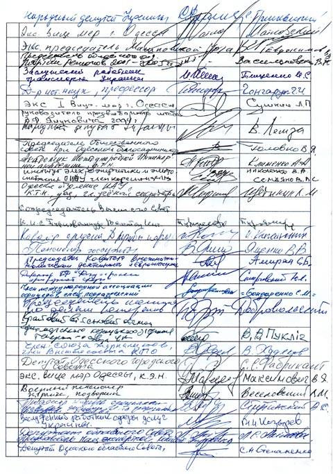 Фотокопии подписей под обращением в поддержку Руслана Боделана - Одесский Политикум